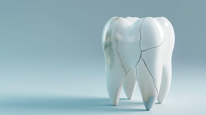 割れたセラミックの歯のイメージ
