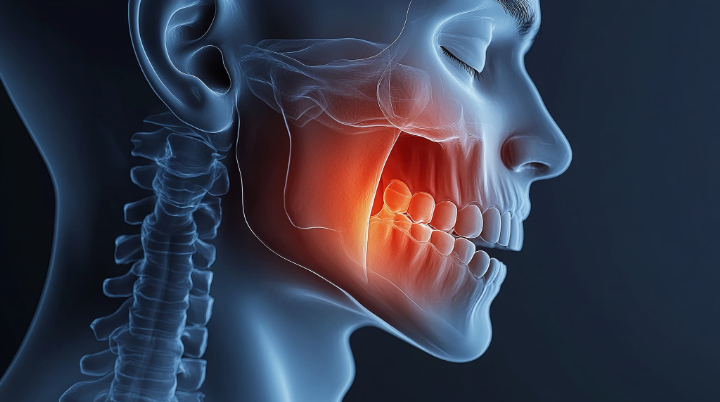 顎関節症の患部のCG